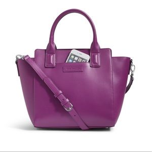 Vera Bradley Large Tote, Plum Faux Leather
